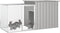 vidaXL - Konijnenhok - 200x91x100 - cm - gegalvaniseerd - staal - grijs