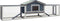 vidaXL - Konijnenhok - 310x70x87 - cm - massief - grenen- - en - vurenhout - grijs