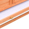 vidaXL - Konijnenhok - 310x70x87 - cm - massief - grenen- - en - vurenhout - grijs