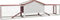 vidaXL - Konijnenhok - 310x70x87 - cm - massief - grenen- - en - vurenhout - rood