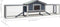 vidaXL - Konijnenhok - 310x70x87 - cm - massief - grenen- - en - vurenhout - grijs