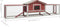 vidaXL - Konijnenhok - 310x70x87 - cm - massief - grenen- - en - vurenhout - rood