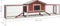 vidaXL - Konijnenhok - 310x70x87 - cm - massief - grenen- - en - vurenhout - rood