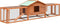 vidaXL - Konijnenhok - 310x70x87 - cm - massief - grenen- - en - vurenhout - grijs