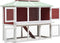 vidaXL - Konijnenhok - twee - verdiepingen - hout - rood