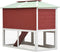 vidaXL - Konijnenhok - twee - verdiepingen - hout - rood