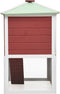 vidaXL - Konijnenhok - twee - verdiepingen - hout - rood