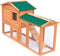 vidaXL - Konijnenhok - voor - buiten - groot - 145x45x84 - cm - hout - rood - en - wit