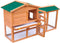 vidaXL - Konijnenhok - voor - buiten - groot - 145x45x84 - cm - hout - rood - en - wit