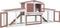 vidaXL - Konijnenhok - voor - buiten - groot - 204x45x85 - cm - hout - bruin - en - wit