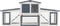 vidaXL - Konijnenhok - voor - buiten - groot - 204x45x85 - cm - hout - grijs - en - wit