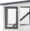 vidaXL - Konijnenhok - voor - buiten - groot - 204x45x85 - cm - hout - grijs - en - wit