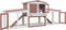 vidaXL - Konijnenhok - voor - buiten - groot - 204x45x85 - cm - hout - bruin - en - wit