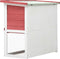 vidaXL - Konijnenhok - voor - buiten - met - 1 - deur - hout - rood