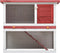 vidaXL - Konijnenhok - voor - buiten - met - 1 - deur - hout - rood