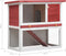 vidaXL - Konijnenhok - voor - buiten - met - 1 - deur - hout - rood