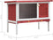 vidaXL - Konijnenhok - voor - buiten - met - 1 - verdieping - hout - rood
