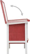 vidaXL - Konijnenhok - voor - buiten - met - 1 - verdieping - hout - rood