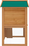 vidaXL - Konijnenhok - voor - buiten - met - 3 - deuren - hout - rood