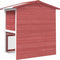 vidaXL - Konijnenhok - voor - buiten - met - 3 - deuren - hout - rood