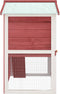 vidaXL - Konijnenhok - voor - buiten - met - 3 - deuren - hout - rood