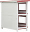vidaXL - Konijnenhok - voor - buiten - met - 4 - deuren - hout - rood
