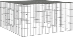 vidaXL - Konijnenkooi - 110x110x55 - cm - gegalvaniseerd - ijzer