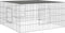 vidaXL - Konijnenkooi - 110x110x55 - cm - gegalvaniseerd - ijzer