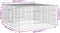vidaXL - Konijnenkooi - 110x110x55 - cm - gegalvaniseerd - ijzer