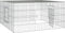 vidaXL - Konijnenkooi - 110x110x55 - cm - gegalvaniseerd - ijzer