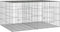 vidaXL - Konijnenkooi - met - 2 - panelen - 110x79x54 - cm - gegalvaniseerd - ijzer