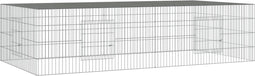 vidaXL - Konijnenkooi - met - 2 - panelen - 220x110x55 - cm - gegalvaniseerd - ijzer