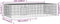 vidaXL - Konijnenkooi - met - 2 - panelen - 220x110x55 - cm - gegalvaniseerd - ijzer