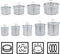 vidaXL - Kookpan - 50 - L - 40x40 - cm - roestvrij - staal