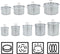 vidaXL - Kookpan - 58 - L - 50x30 - cm - roestvrij - staal