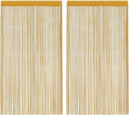 vidaXL - Koordgordijnen - 2 - st - 100x250 - cm - goudkleurig