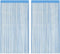 vidaXL - Koordgordijnen - 2 - st - 100x250 - cm - lichtblauw