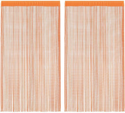 vidaXL - Koordgordijnen - 2 - st - 100x250 - cm - oranje