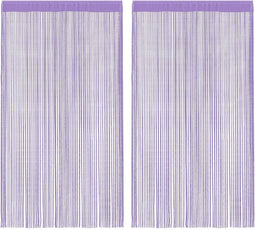 vidaXL - Koordgordijnen - 2 - st - 100x250 - cm - paars