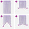 vidaXL - Koordgordijnen - 2 - st - 100x250 - cm - paars