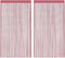vidaXL - Koordgordijnen - 2 - st - 100x250 - cm - roze