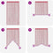vidaXL - Koordgordijnen - 2 - st - 100x250 - cm - roze