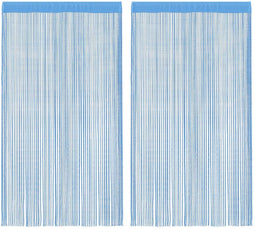 vidaXL - Koordgordijnen - 2 - st - 140x250 - cm - lichtblauw
