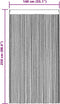 vidaXL - Koordgordijnen - 2 - st - 140x250 - cm - lichtgrijs