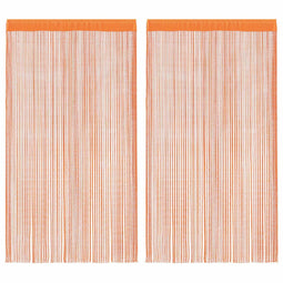 vidaXL - Koordgordijnen - 2 - st - 140x250 - cm - oranje