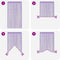 vidaXL - Koordgordijnen - 2 - st - paars - 140x250 - cm