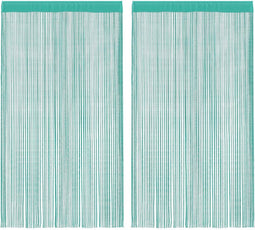 vidaXL - Koordgordijnen - 2 - st - turkoois - 100x250 - cm