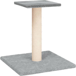 vidaXL - Krabpaal - met - platform - 38 - cm - lichtgrijs