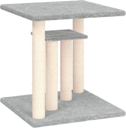 vidaXL - Krabpaal - met - platforms - 50 - cm - lichtgrijs