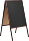 vidaXL - Krijtbord - dubbelzijdig - vrijstaand - 60x80 - cm - cederhout